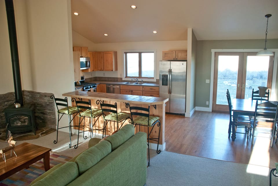 The open floor plan is great for entertaining.