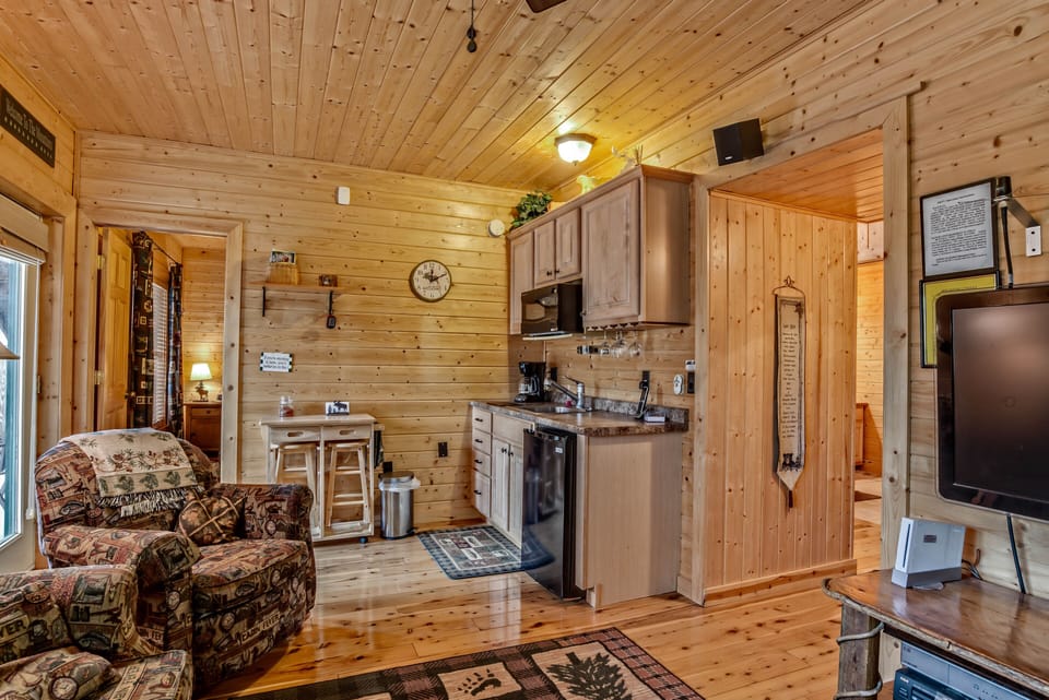 Lower Level TV room with mini kitchen