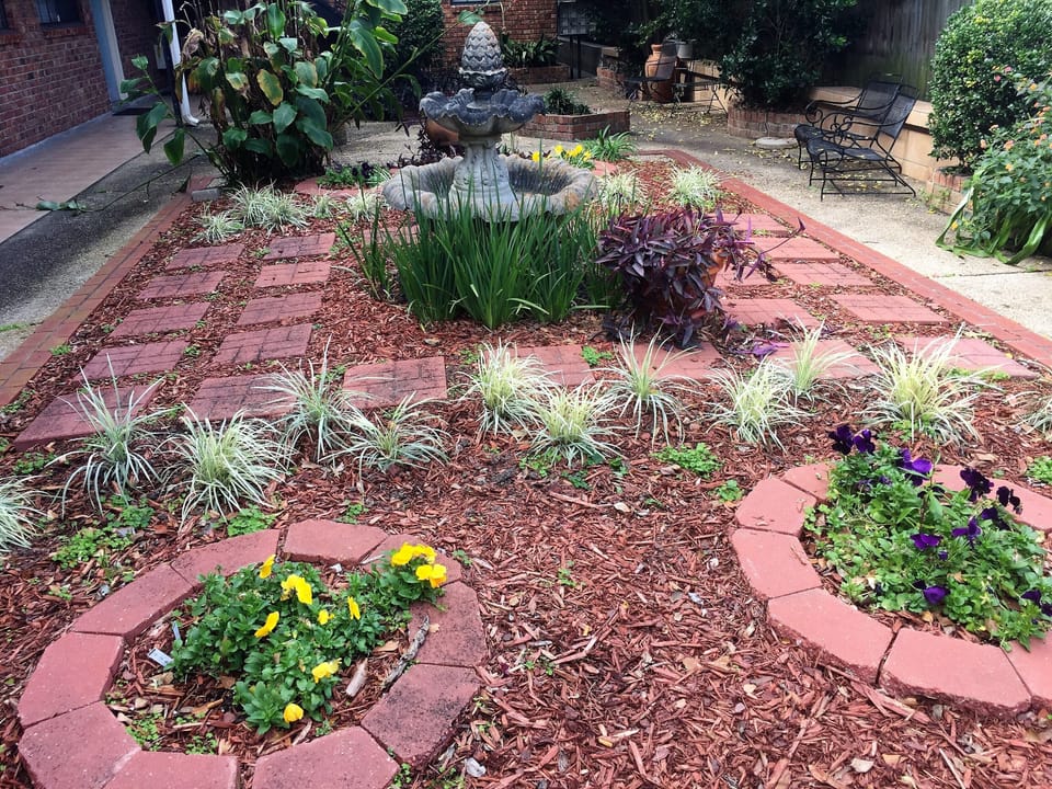 Landscaped courtyard