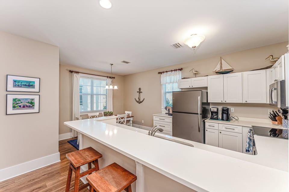 An open floor plan keeps you engaged at all times.
