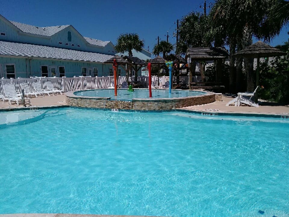 Salt water heated pool