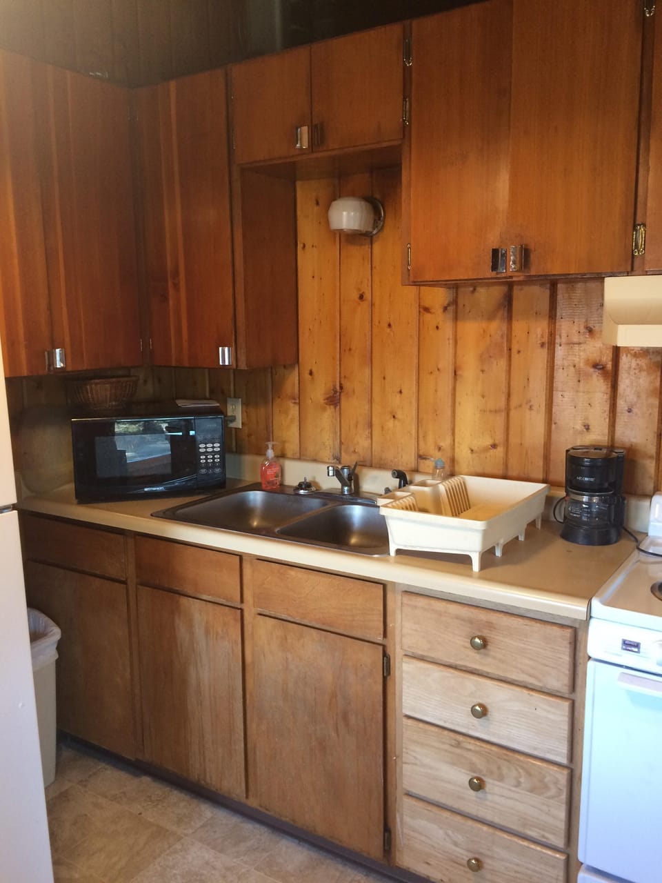 Kitchen sink area. 