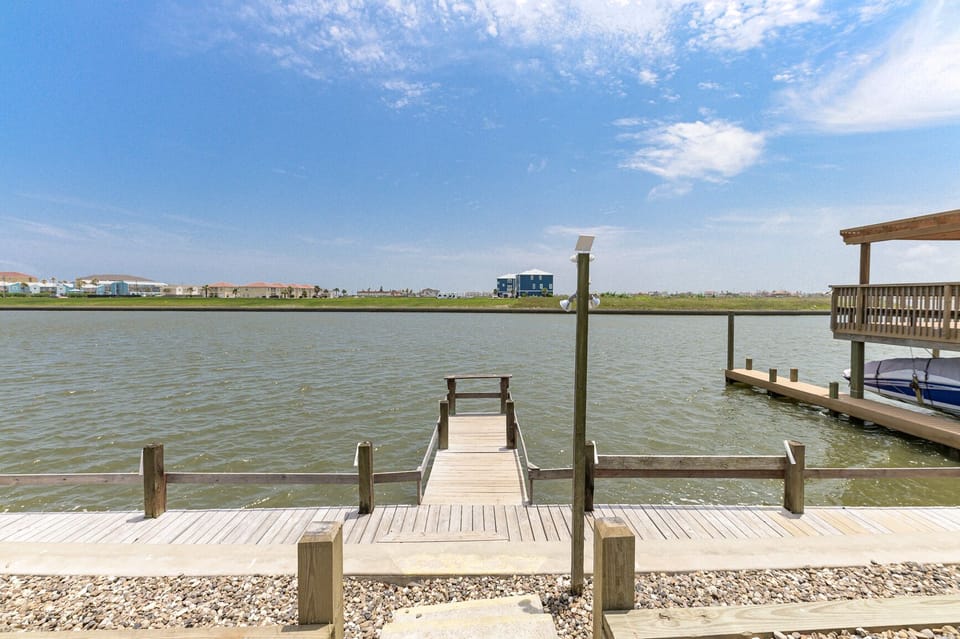 Fishing Pier at the Condo with Green Lights to Attract the Fish! 