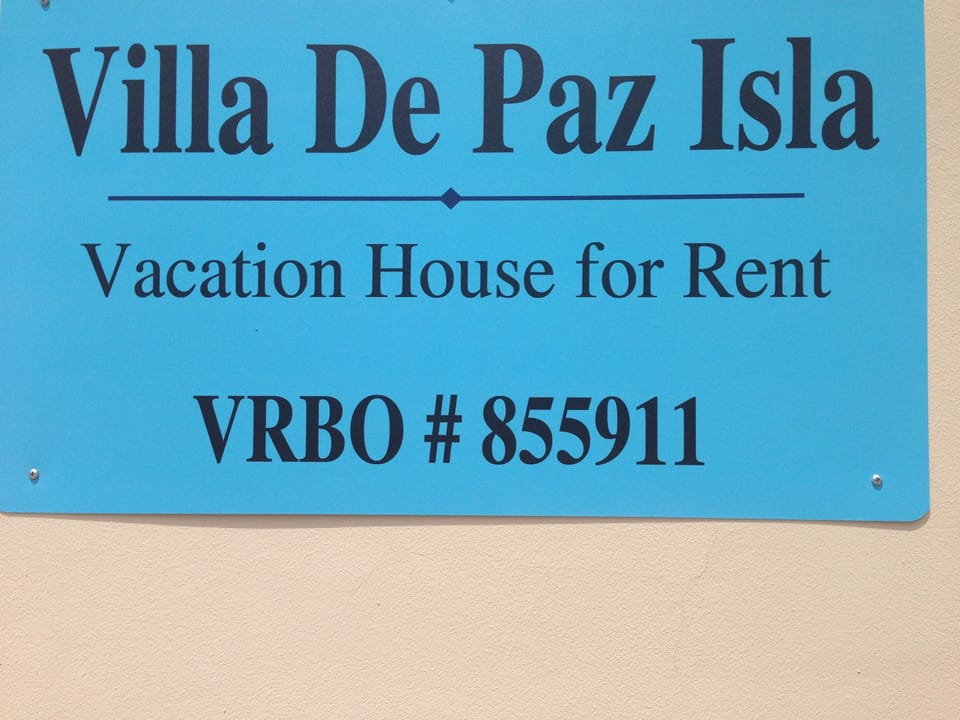Sign on exterior wall
