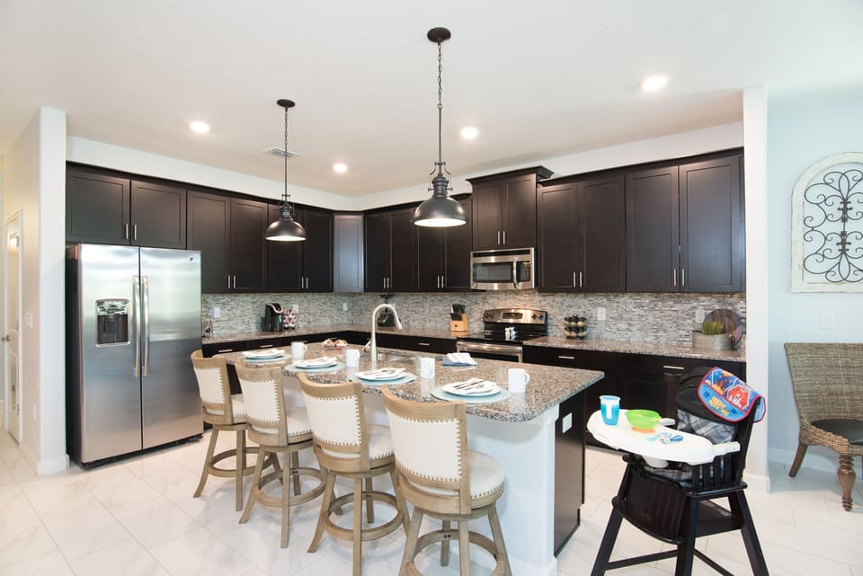 Kitchen with highchair