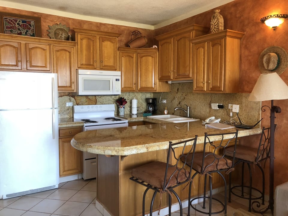 Kitchen with granite countertops
