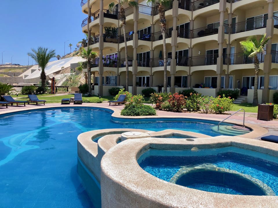 3 hot tubs - condo in back
