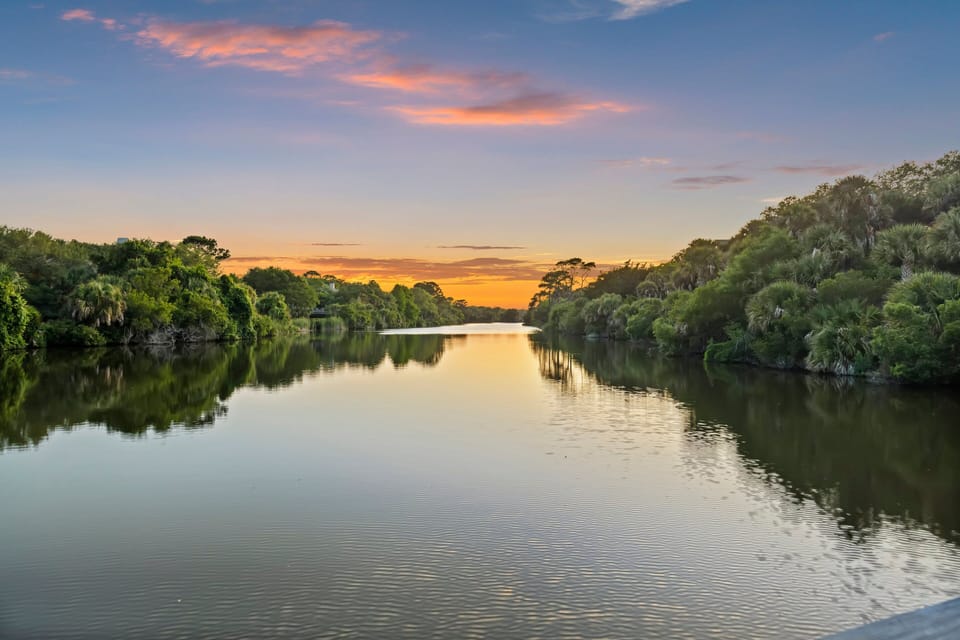 Surrounded by the lush Kiawah trees and ponds!