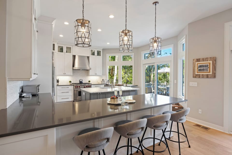 4 bar stools for additional seating