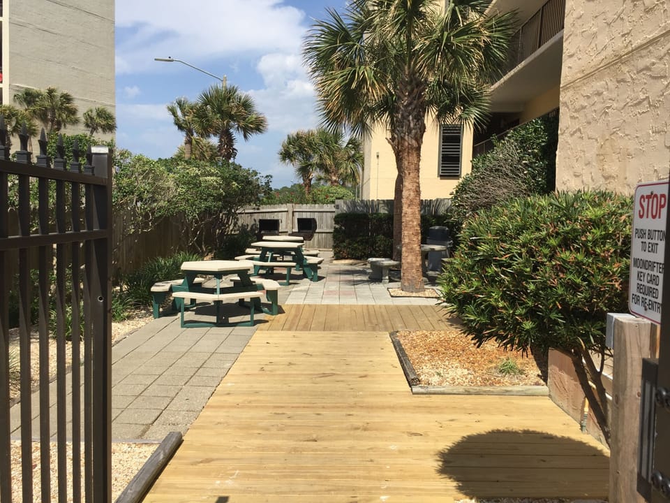 private entrance from beach