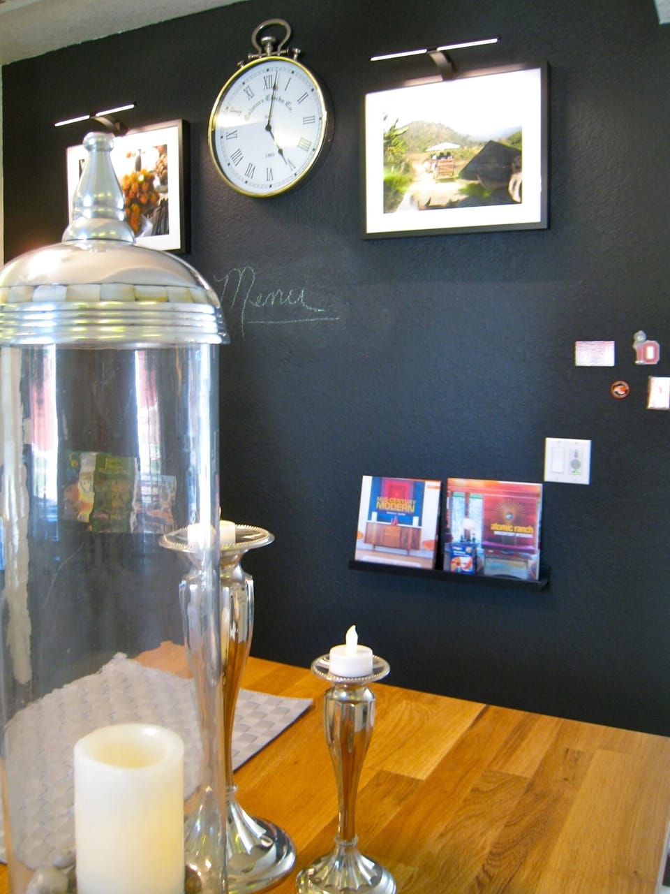 Kitchen chalkboard wall for menus, grocery lists, itineraries...