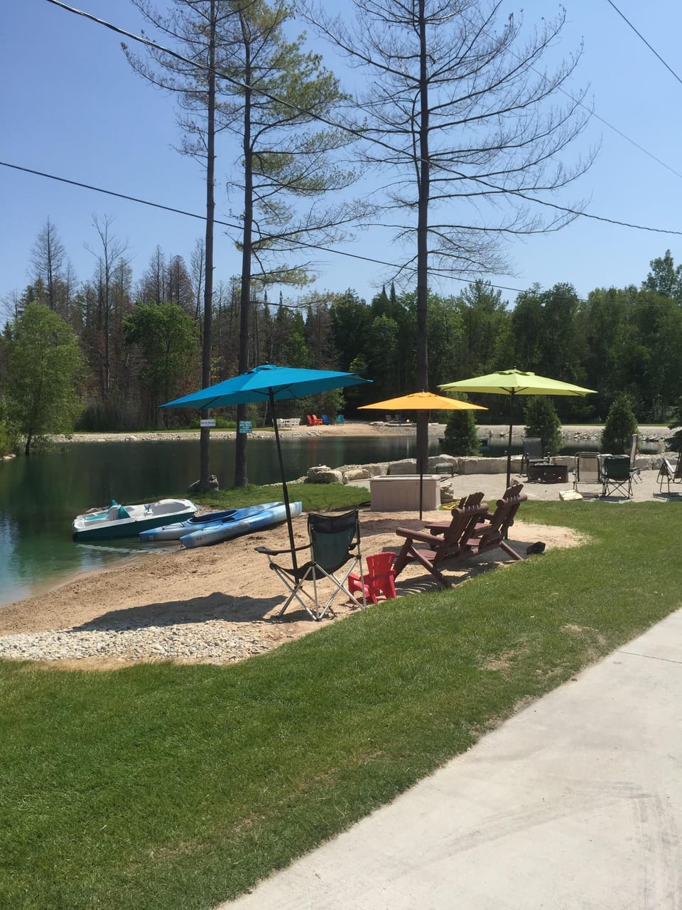 Private sand beach