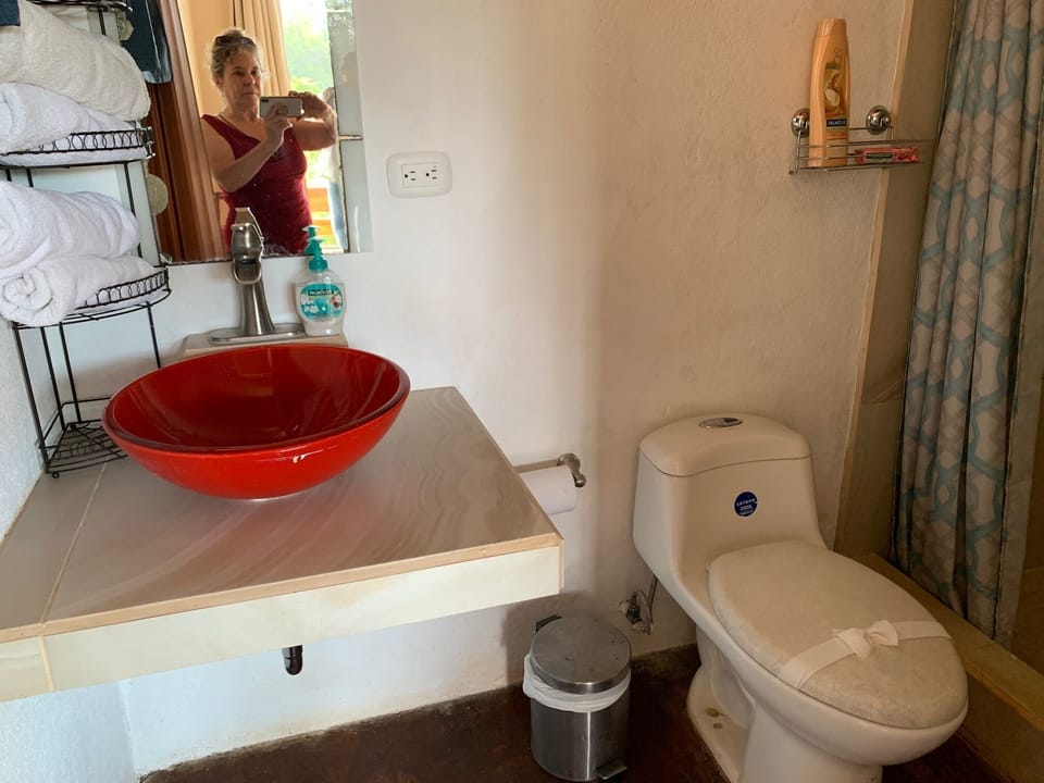 Sunset bathroom with shower