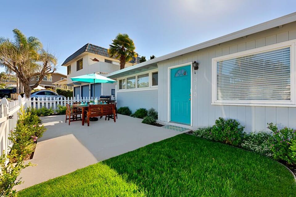 Entering your vacation home.