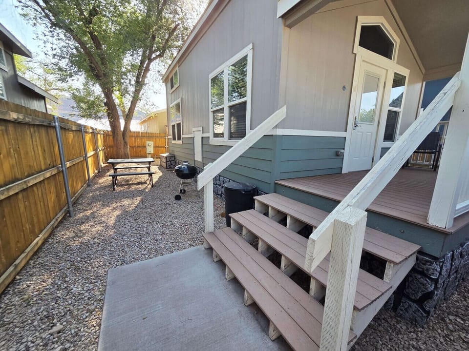 Picnic area and charcoal grill