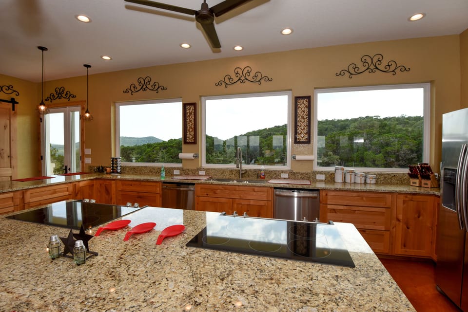 This kitchen is loaded with 2 of every appliance you could possibly need
