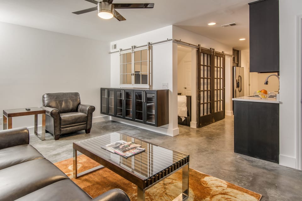 The basement is completely self contained with a private sleeping area and bath.