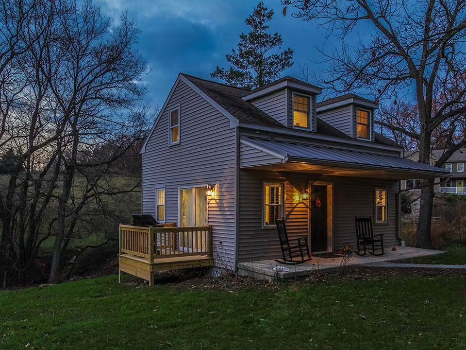Relax on the rockers or cook on the grill while enjoying nature