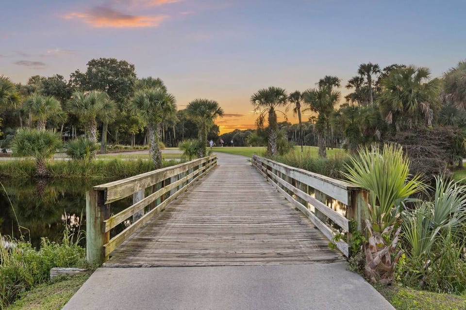 Footbridge to beach!