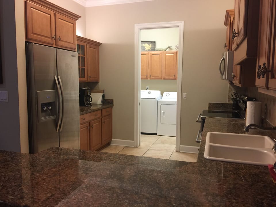 Full size washer and dryer.
