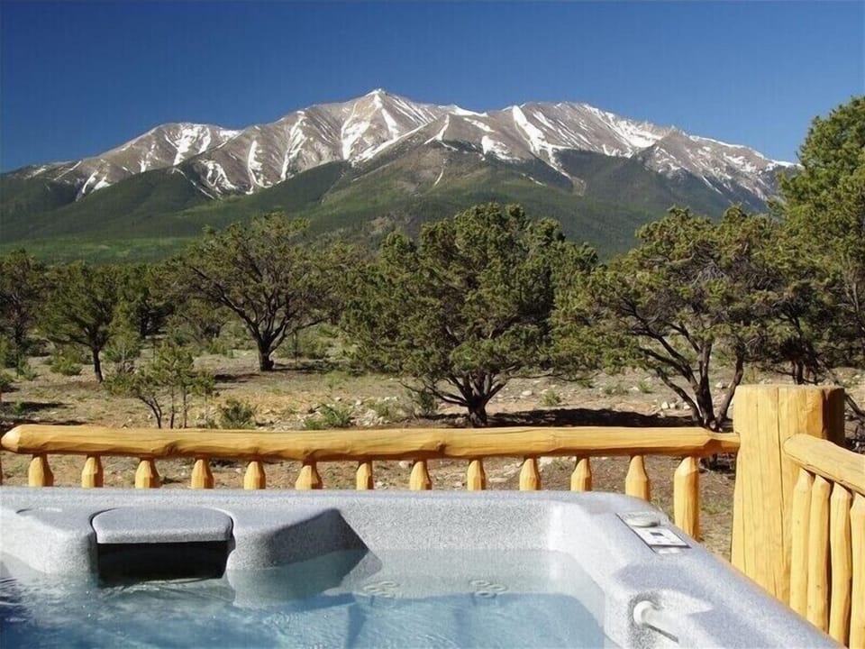 Mt. Princeton from the private luxurious hot tub. 