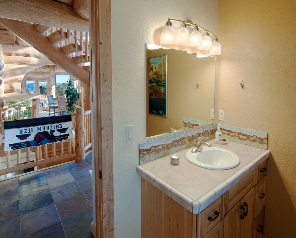 Main floor bath view into main living area