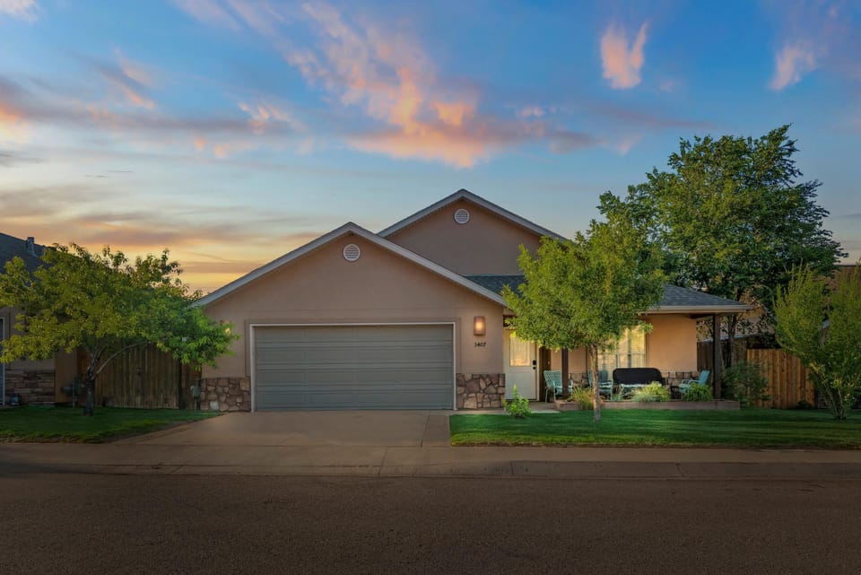 Entire home with 4 bedrooms, 2 baths, fenced backyard, 2 outdoor gathering areas
