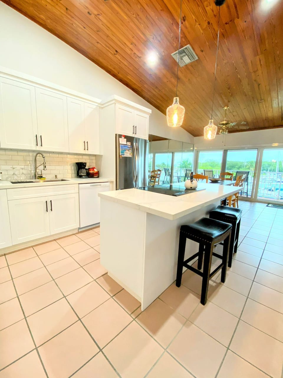 Partial view of Renovated New Kitchen with Panoramic view of Marina