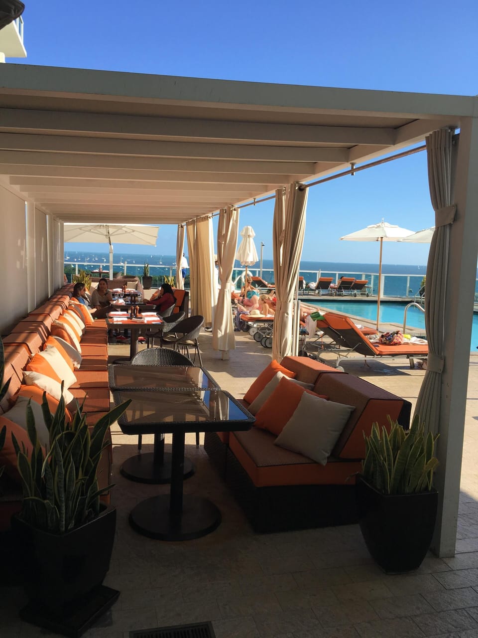 Poolside veranda service