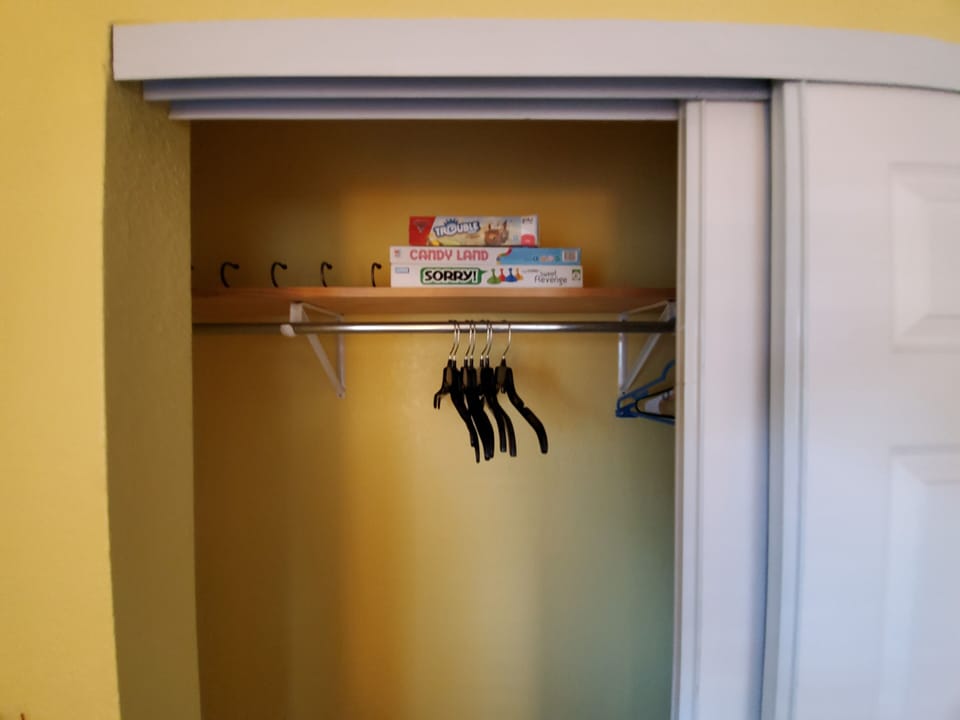 Jungle room closet W/games