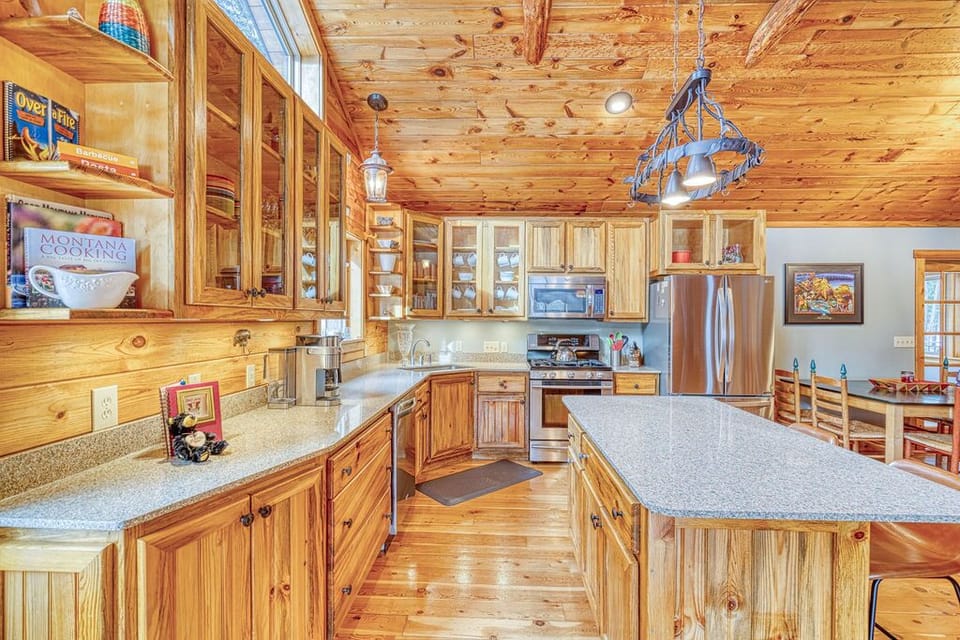 Fully stocked kitchen. Everything you need to prepare a big family meal together