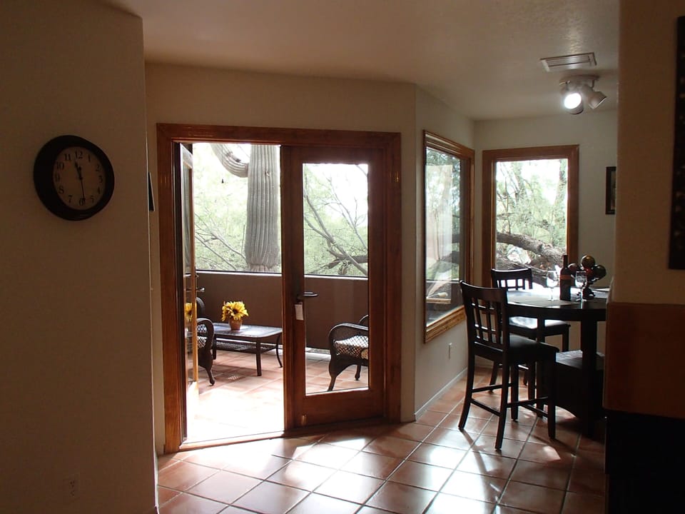 living room looking towards the patio