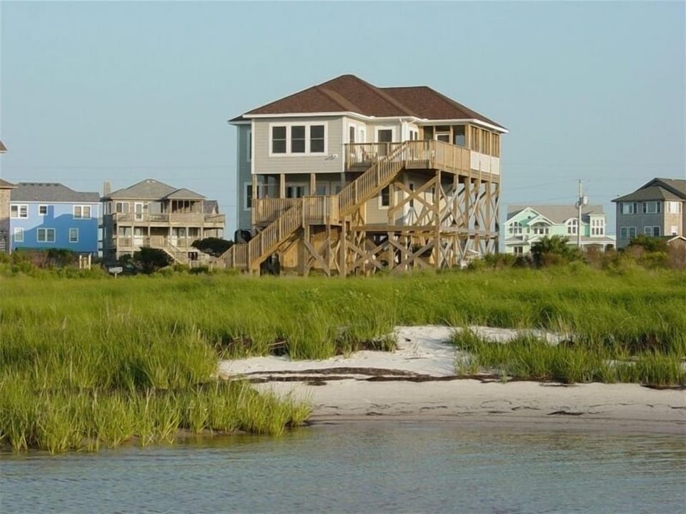 view of the house from the sound side