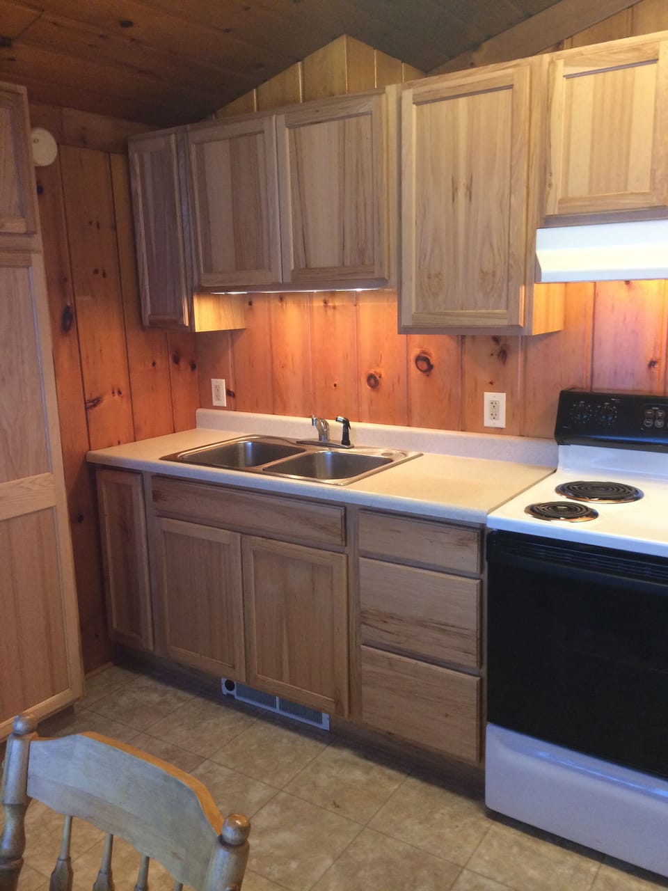 This used to be a bedroom but now it's a kitchen. 