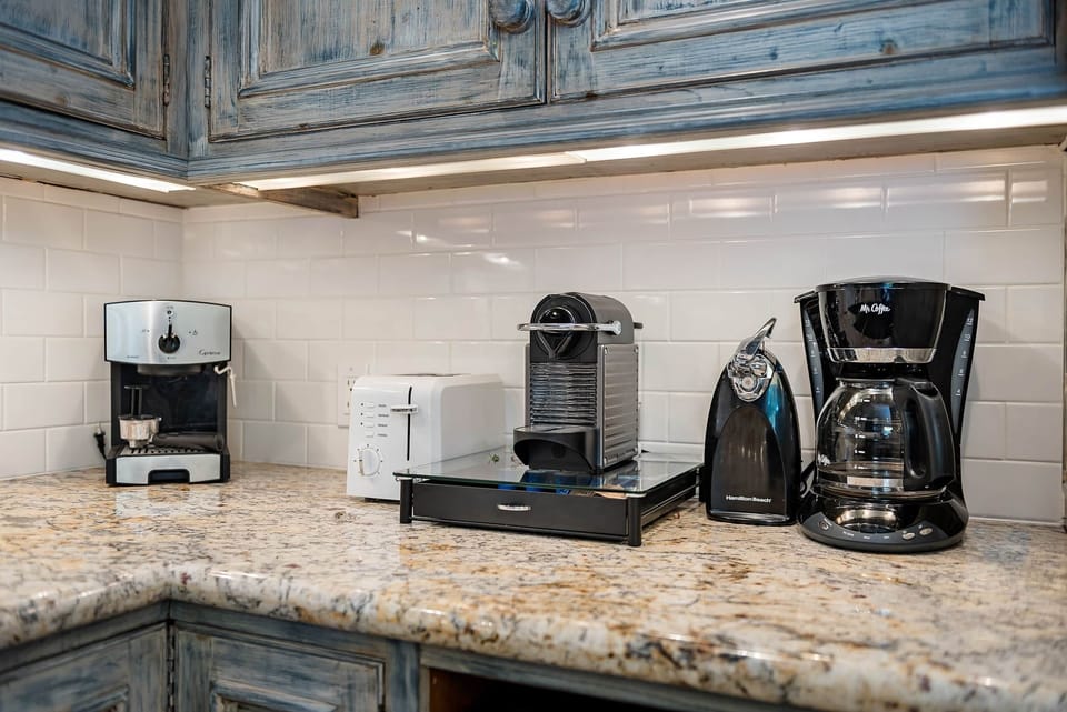 Enjoy your morning coffee with a Nespresso machine.