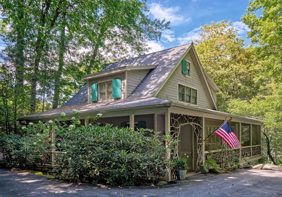 This is the entrance to this darling cottage, home to your perfect vacation!