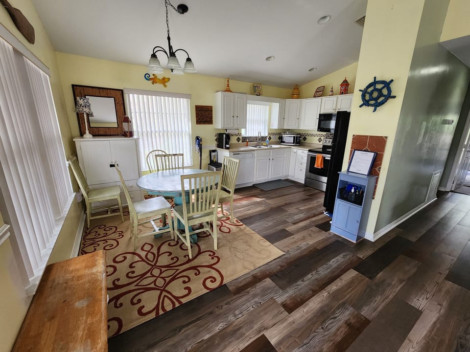 Dining and Kitchen. 