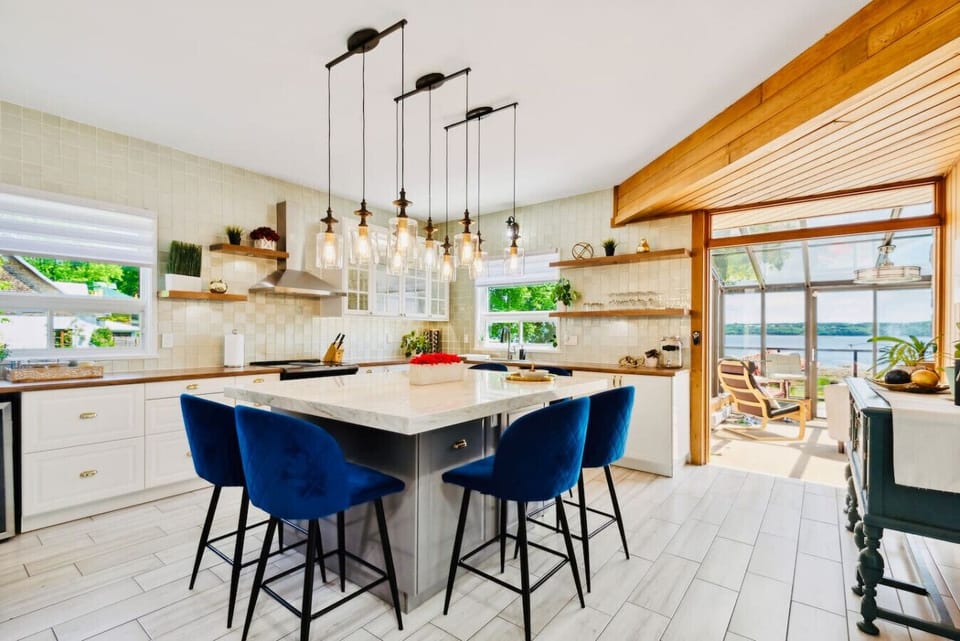 An open-concept kitchen and dining area designed for shared meals and special moments.