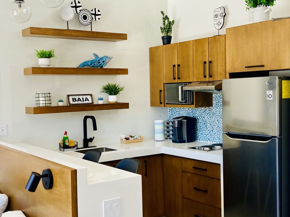 Completely renovated room with fully functional kitchen.
