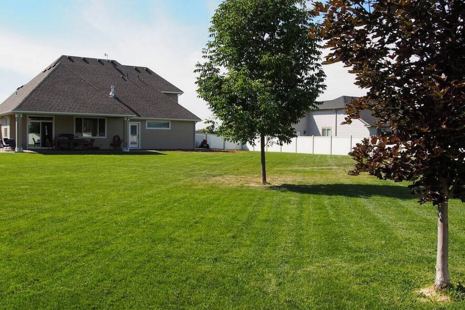 Spacious backyard