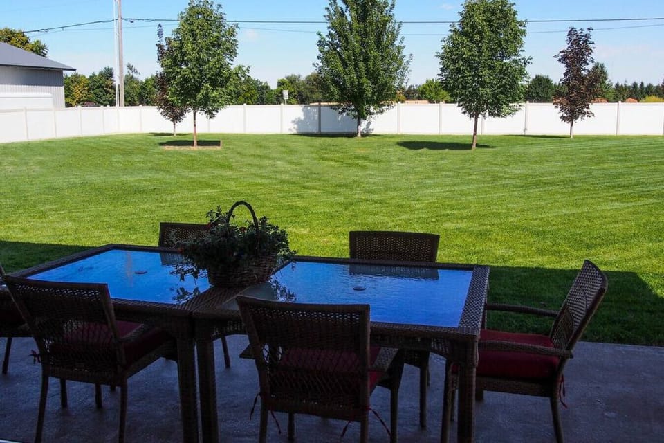 Back porch dining area