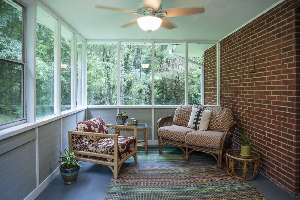Sun porch off of kitchen