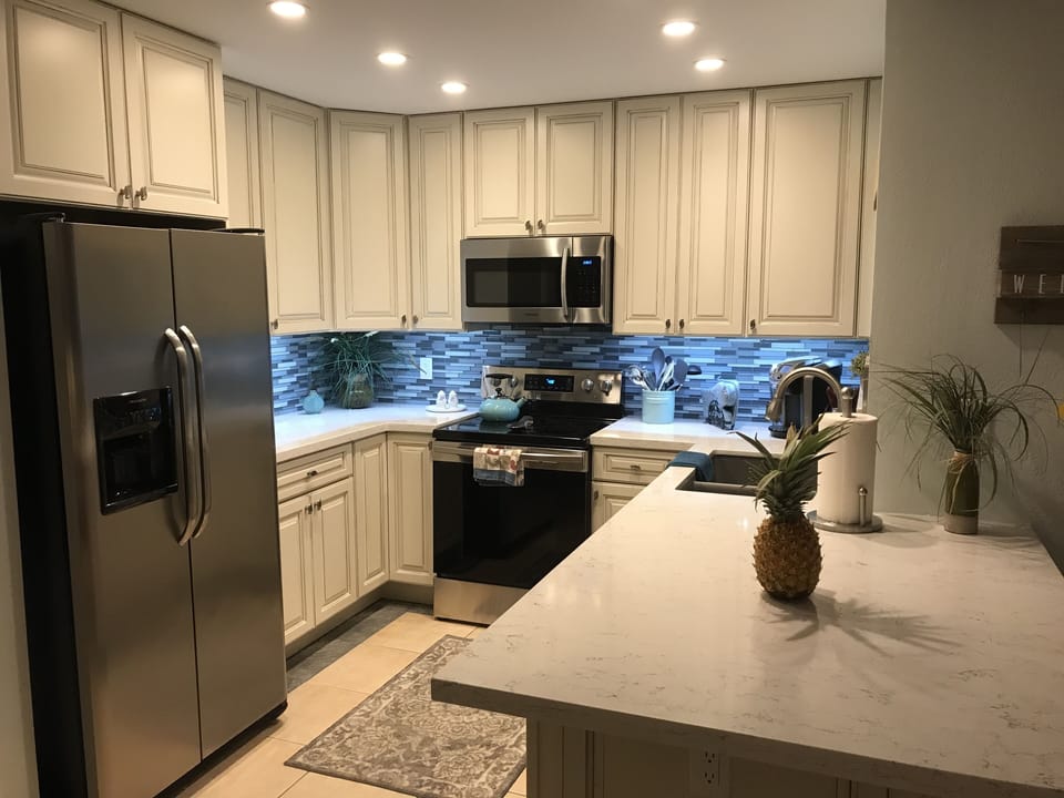 Remodeled kitchen as of 2020.