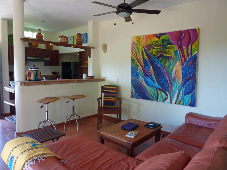 Living Room, breakfast bar and kitchen