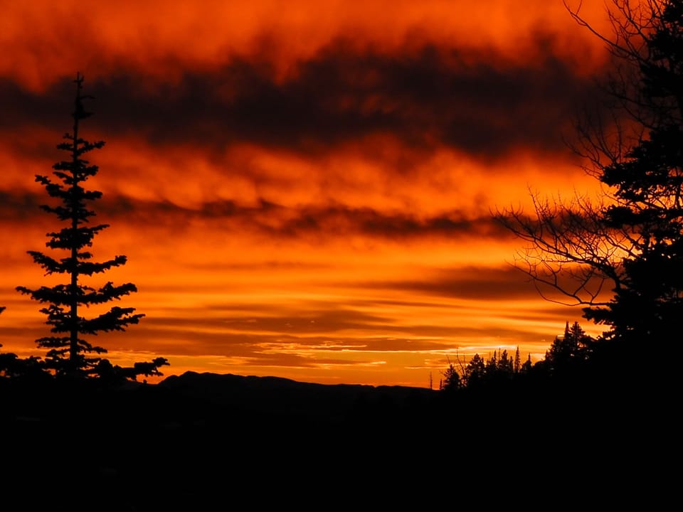 ...and sunset off back deck! Incredible!!