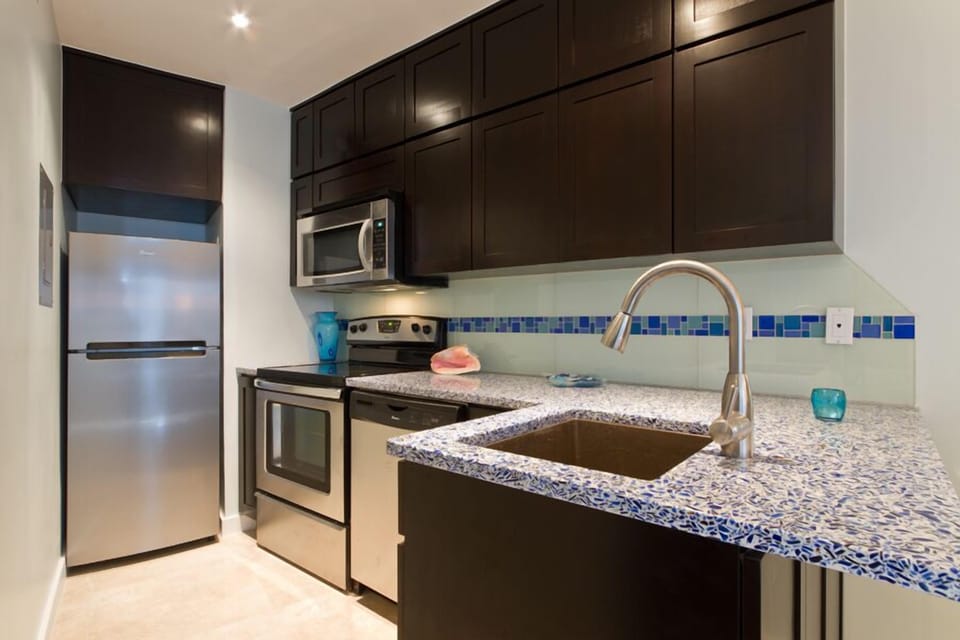 Vetrazzo countertops are made of recycled glass & are eco friendly. 