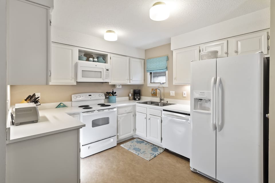 Bright, Fully Equipped Kitchen with everything you need to prepare meals