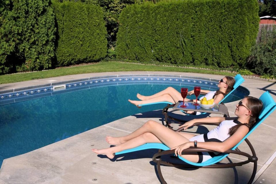 The pool is the perfect place to sit back and relax