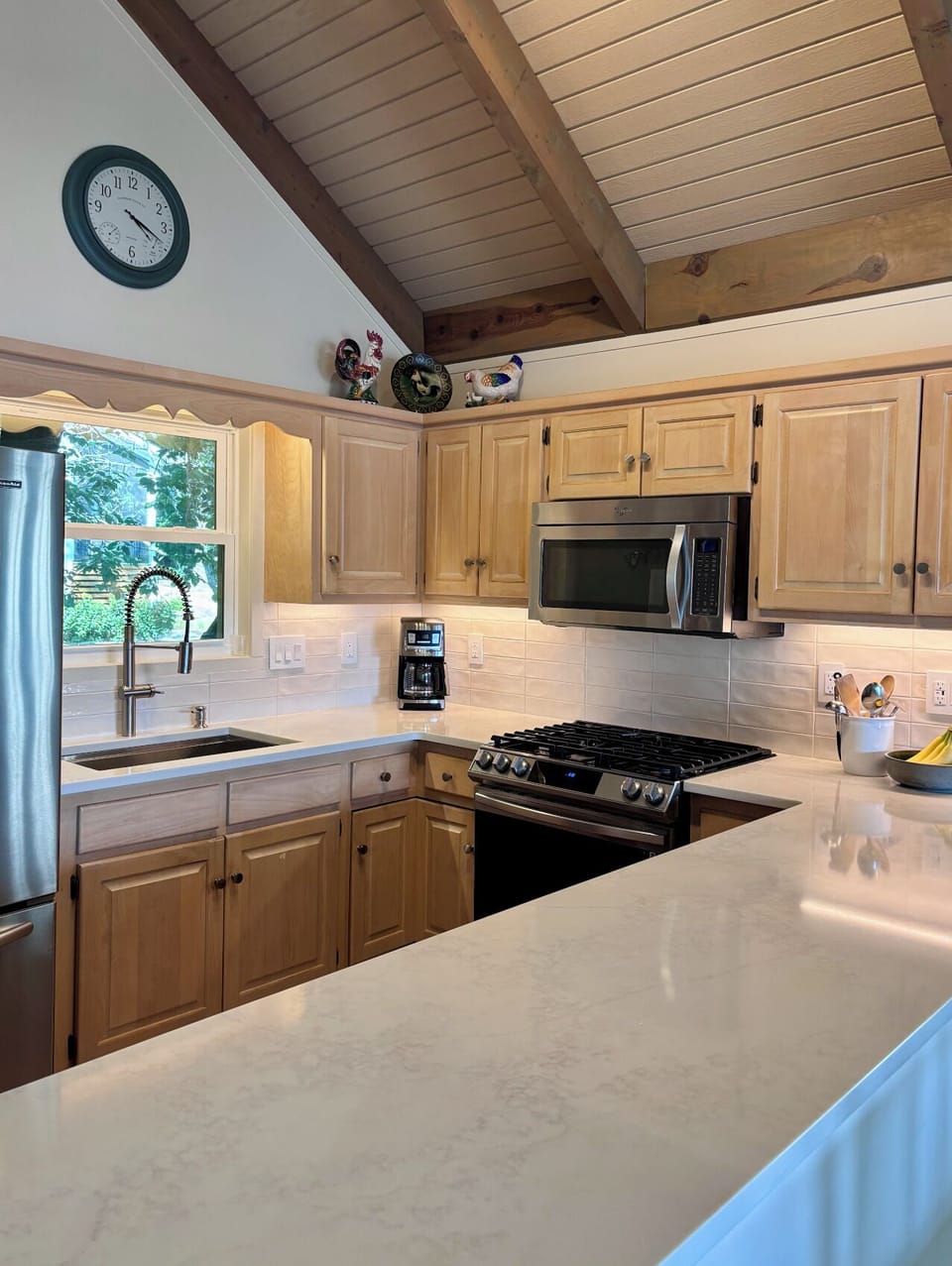 Stainless steel appliances, gas range + dishwasher.  (Main level)