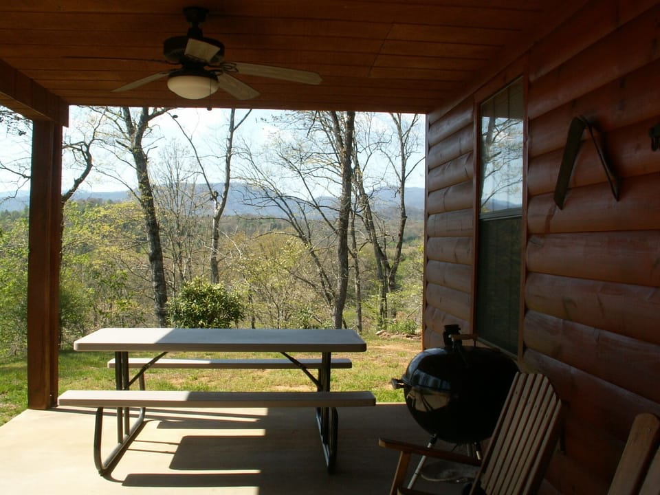 Mountain view from the front porch in April.